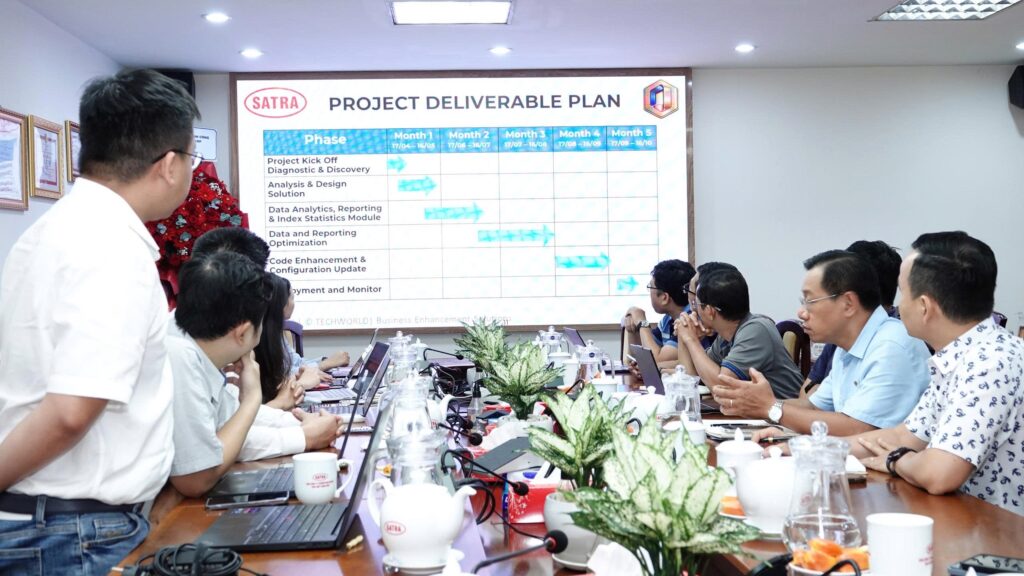 Lá»… kick-off dá»± Ã¡n tá»‘i Æ°u há»‡ thá»‘ng ERP giá»¯a SATRA vÃ  TECHWORLD