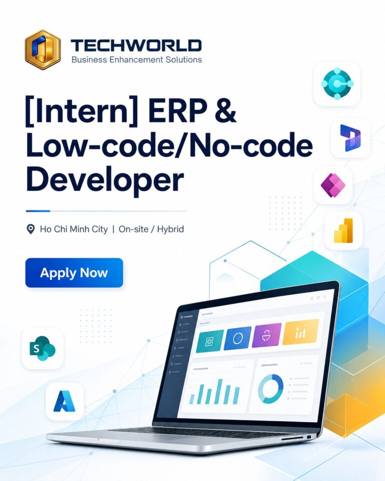 [Intern] ERP & Low-code/No-code Developer táº¡i Ho Chi Minh City | Techworld Solutions Australia
